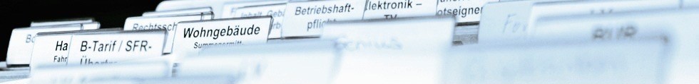 Registerkartei Versicherungen